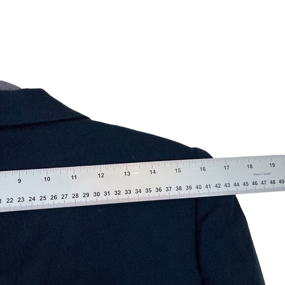 Wool Blazer Jacket Size 10 Vintage Sag Harbor Women's Classic Navy One Button - Picture 6 of 10